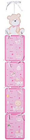 Bieco 10105615 - Messlatte, faltbar, rosa