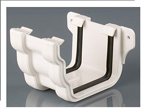 Brett Martin 106mm Prostyle (Ogee) Gutter Union Bracket Joiner BR084W White