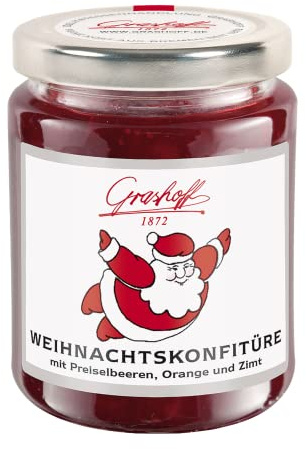 Grashoff Weihnachtskonfitüre | mit weihnachtlichen Gewürzen | saisonale Köstlichkeit | 250 g