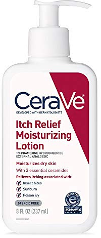 CeraVe Anti Itch Moisturizing Lotion with Pramoxine Hydrochloride, Relieves Itch with Minor Skin Irritations, Sunburn Relief, Bug Bites, 8 Ounce