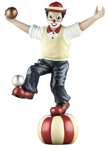 Gildeclown der Akrobat - Dekofigur und Sammlerstück handgefertigt -Dekoration Wohnzimmer Vitrine - mehrfabig Höhe 18 cm