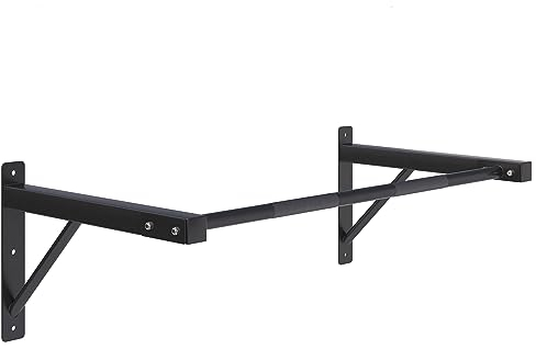 Gorilla Sports® Barre de Traction Murale - pour Montage, 121x61x40 cm, Charge Max 150kg, Poignée Moletée, en Acier - Pull Up Bar Wall, Barre de Fitness Fixation, Gym à Domicile, Musculation, Exercice