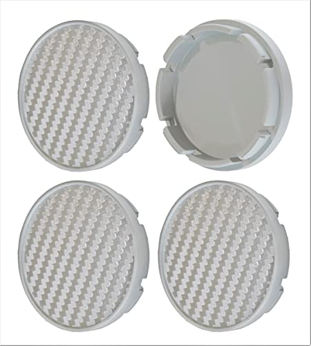 Carbon 4 STK x55mm NABENKAPPEN Radkappen Felgenkappen (Carbon Grau)