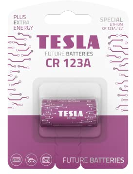 Tesla Batteries Pile CR 123 (1480 mAh) Bleu