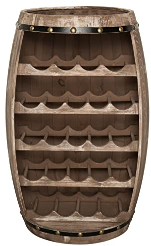 riess-ambiente.de Authentisches Weinregal Bodega 80cm Natur Weinfass Shabby Pinie