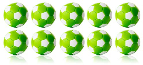 Robertson Winspeed Kickerball 35 mm 10er Set grün-weiß, farbecht, Abriebfest und langlebig, für Tischfußball und Tischkicker