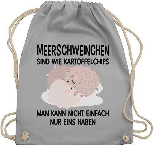 Shirtracer Turnbeutel Rucksack - Sprüche Statement - Lustiges Meerschweinchen Motiv - Unisize - Hellgrau - lustige motive kinderrucksack tier tiermotiv guinea pig beutel mit tieren animal meerschwein