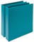 Samsill Earth's Choice™, raccoglitore a 3 anelli alla moda, resistente, con anello rotondo da 3,8 cm, fino al 25% in plastica a base vegetale, ecologico, certificato USDA, turchese, confezione da 2