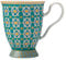 Maxwell & Williams - Tasse à Café sur Pied en Porcelaine, Collection Teas & C's Kasbah, Modèle HV0119, 300 ml - Couleur Vert Menthe et Or