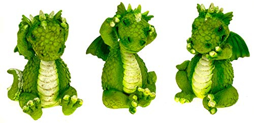 Vogler Kleine Drachen Nichts hören sehen Sagen Dragon Figurine Figur