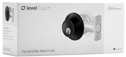 Level Touch, Keyless Entry Using Touch, a Key Card, or Smartphone. Bluetooth Enabled, HomeKit Compatible - Matte Black