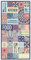 Panorama Vinyl-Teppich Küche Lounge - Verschiedene Größen - (Collage Wörter Kacheln Mehrfarbig 40x80 cm)
