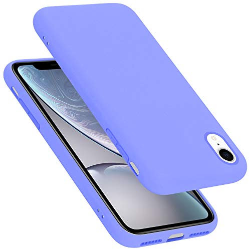 Cadorabo Custodia per Apple iPhone XR in LIQUID LILA CHIARO - Morbida Cover Protettiva Sottile di Silicone TPU con Bordo Protezione - Ultra Slim Case Antiurto Gel Back Bumper Guscio
