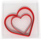 Custom Cutters Heart Shaped Cookie Cutter | Plastic Cutter for Baking, Fondant, Clay, Pastry, Icing, Jewellery (5CM + 8CM)