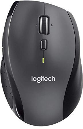 Logitech M705 Marathon Souris sans fil 2,4 GHz avec mini-récepteur USB unifiant, suivi laser 1000 DPI, 7 boutons, boutons supplémentaires au pouce (renouvelée)