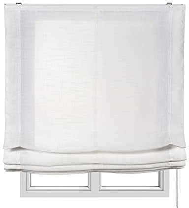 STORESDECO - Tenda a Pacchetto Senza Aste, Traslucida Per Finestre e Porte | Colore Bianco, 45 cm x 175 cm
