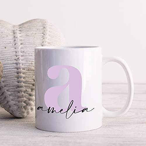 Personalised Name and Initial Mug Choice of Fonts and Colours