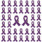WANDIC 50 Stück lila Bandbroschen für häusliche Gewalt, Lupus, Alzheimer, Bauchspeicheldrüsenkrebs, mit Box, 2,5 x 2 cm