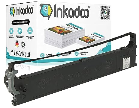 Inkadoo Farbband für OKI 43821103/5100, Schwarz Microline 5100 Series Microline 5100 FB ML 5100 Series Microline 5100 Tintenband, Schreibmaschinenband, Farbband Schreibmaschine