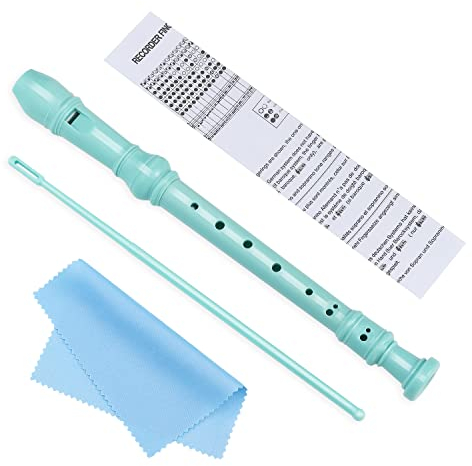 Fansjoy Flûte à Bec Soprano pour Enfants et Débutants, 8 Trous, Doigté Allemand, Bleu