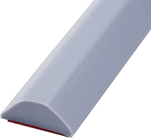 Barrera de agua para ducha, umbral de ducha plegable, barrera de ducha, tira de silicona para ducha, evita que se salga el agua, autoadhesivo (80cm,Gris)