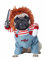 Hundekostüm Chucky Puppe Cosplay Anzug Rollenspiele Lustiges Haustiere Hunde Kostüm für Halloween Party Hundekleidung Outfit