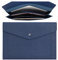 Wason Porte documents Extensible A4 en Cuir PU avec Pochettes de Grande Taille pour Factures Papier, Papeterie, Tablette et PC, étude de Travail Voyage(Bleu foncé)
