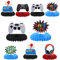 6 Stück Videospiel-Wabentisch-Mittelstück Game On Controller GamePad Tischaufsätze Mittelstücke Deko für Spielthema Babyparty Kinder Jungen Mädchen Geburtstag Party Tischdekorationen Zubehör