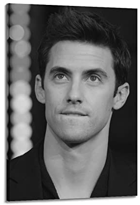 NOGRAX Schauspieler Milo Ventimiglia Poster für Schlafzimmer, Ästhetik, Bilddruck, Leinwand, Malerei, 30 x 45 cm, Rahmenstil