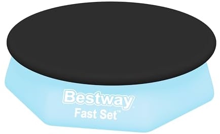 Bestway PVC-Abdeckplane Ø 240 cm, schwarz, rund