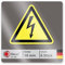 Aufkleber Hochspannung Warnung - 5 cm breit I 6 Stück I 3-eckig I gelb-schwarz I Digitaldruck Sticker - selbstklebend permanent haftend I Strom Blitz Elektronik I hin787