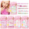 ZOCONE 120 Uñas Postizas para Niñas Puntas de Uñas Postizas Cortas Niña Uñas Artificiales Postizas Uñas Falsas de Niños Decoración Uñas Niñas 5 Cajas Regalos para Niñas (D)