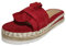 Allbestop Espadrilles Compensées Femme Espadrilles Mixtes Personnalisables,Talon Blanc Basse Femme Sandales Femme Sport Chaussures Femme Confort Pieds Sensibles Chaussures Fit(Rouge,40)