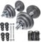 SPORTINATOR® Machine Kurzhantel Set 20 kg mit Koffer - Effektives Ganzkörpertraining zu Hause oder unterwegs. Hochwertiges Gusseisen und legierter Stahl für maximale Haltbarkeit (Schwarz)