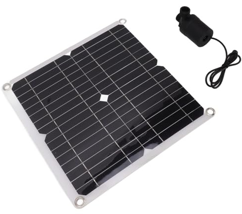Kit de Bomba de Agua Solar de 50 W con Bomba de Fuente Solar de 22 W y Caja de Batería, Bomba de Agua Solar de 12 V CC para Estanque y Sumergibles, Incluye Controlador de