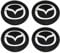 4 Stück nabendeckel 60mm für Mazda M2 M3 M5 M6 Axela Az-Offroad Biante,Radnabenkappen Logo-Aufklebern Mittelabdeckung 3D Emblem felgenaufkleber Abzeichen Aufkleber,Black