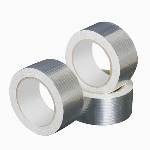 Roof Leak Repair Tape Aluminum Foil Butyl Sealing Tape Super Waterproof Sealers Adhesive Sealant Wall Crack Stop Leaks Roof Pipe Repair Duct Fix Tape Wall Roof Repair Sealant(5cm x 10 Meter)