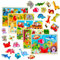 THE TWIDDLERS 10 Bright Coloured Wooden Jigsaw Peg Puzzles for Early Education, Perfect for School Classrooms, Home, Travel