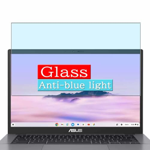 VacFun Anti Lumière Bleue Protection d'écran en Verre Trempé, compatible avec ASUS Chromebook Plus CX34 CX3402 CX3402CBA 14 Laptop Monitor Visible Area Screen Protector