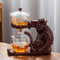 LIUBI Teeservice aus Glas, automatische Teekanne, Tee-Ei, magnetische Wasserumleitung, hitzebeständig, Kung-Fu-Tee, Drachen-Teebereiter