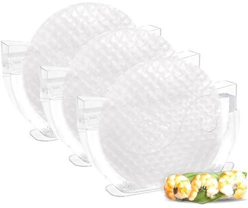 Arilaca Reispapier Wasserschüssel-Dip-Löffel Reispapierhalter Reisschale Vietnamesische Frühlingsrolle Wasser-Dip-Löffel 3er-Pack