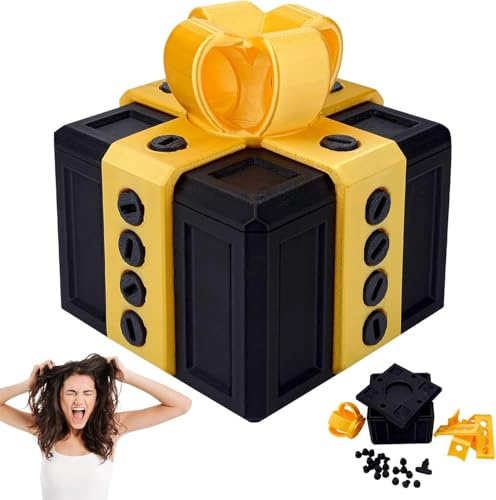 Nervige Geschenkbox Gift,8CM Lustiges 3D-Druck Geschenk Box mit Schrauben | Streich Geldgeschenk Weihnachten, überraschungsbox für Geschenke zum Geburtstag und zu Weihnachten