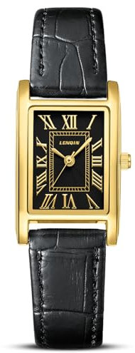 Uhr Damen Armbanduhr Damen Uhr mit Großen Ziffern Analog Quarzuhr für Frauen mit Lederband