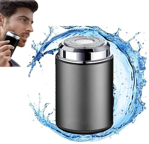 Mini Electric Shaver, Portable Mini Electric Shaver, New Portable Mini Shaver, Electric Razor for Men Pocket Size, USB Rechargeable Waterproof Electric Razor (Gray)
