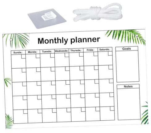 COOPHYA 1 Satz Notiztafel für die monatliche Planung Papier Whiteboard für die Wand durchsichtiges, trocken abwischbares Brett Massagebretter für die Wand einfache Massagebretter Acryl