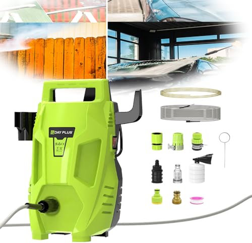 Electric Pressure Washer 100 BAR High Performance Power Jet Wash Cleaner, 7m Hose Portable for Cleaning Drives, Walls, Vehicles, Garden Furniture, Accessories Nozzles