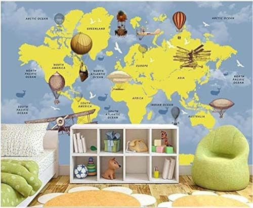 YueMingDi 3D Modernes Wandbild Dekoration Schlafzimmer Weltkarte Landschaft Büro Arbeitszimmer Hintergrund Wandaufkleber Tapete-250Cm×170Cm