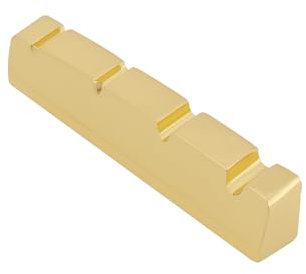 SG Store 1 Pieza Tuerca de Latón para Bajo de 4 Cuerdas 43 X 9 X 6 Mm Pre-ranurada para Accesorios de Guitarra Eléctrica PB