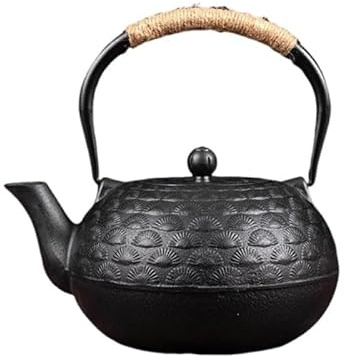 XYUERU Théière en Fonte, Bouilloire à thé Faite à la Main avec passoire à thé dans Un Style Japonais rétro Service à thé Traditionnel Kung Fu Chinois Antique for Camping, Cuisine Restaurant