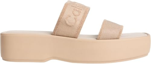 Calvin Klein Damen Flatform SNDL Webbing Hw0hw02878 Flache Sandalen